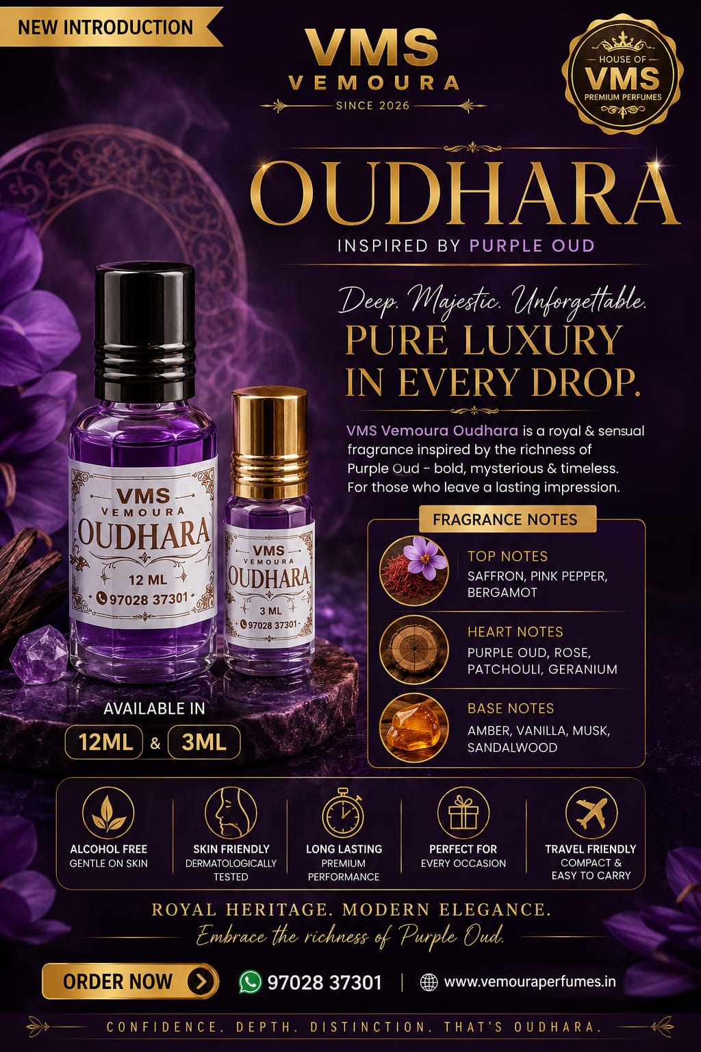 VMS Vemoura Oudhara | Inspired by Purple Oud - VMS VEMOURA Perfumes